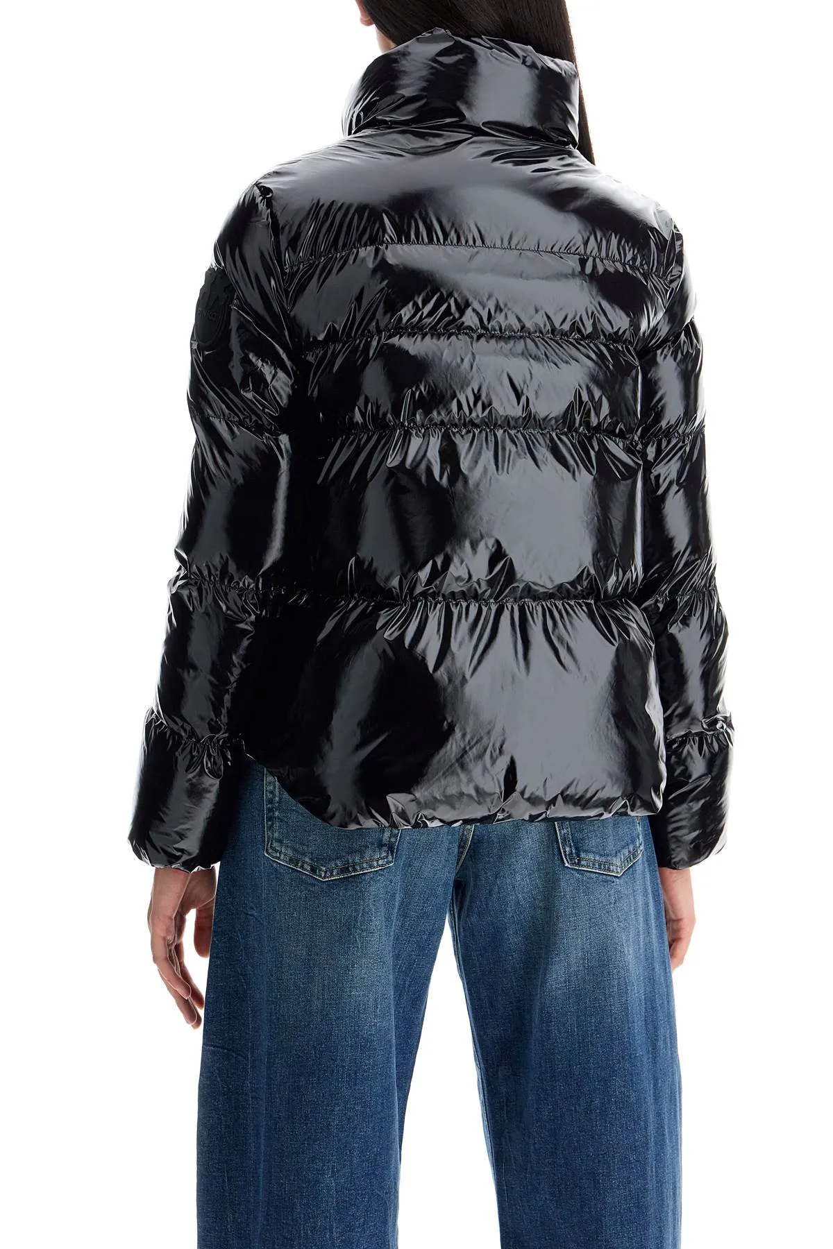 Crystal Nylon Down Jacket 101598 A11K in Nero Limousine