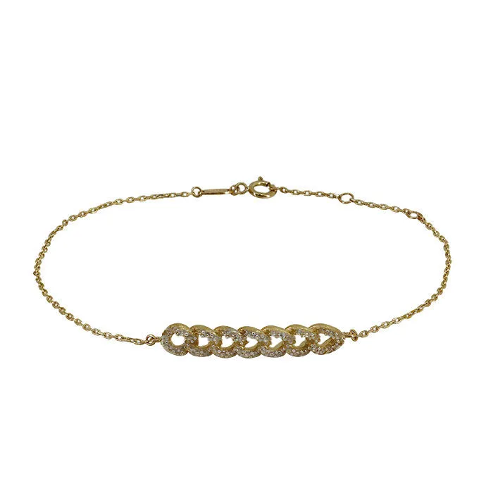 Gold 10k CZ Stone Bracelet