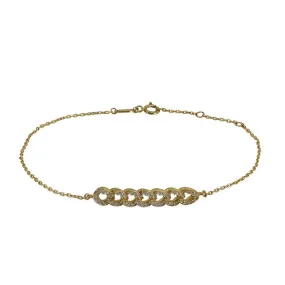 Gold 10k CZ Stone Bracelet