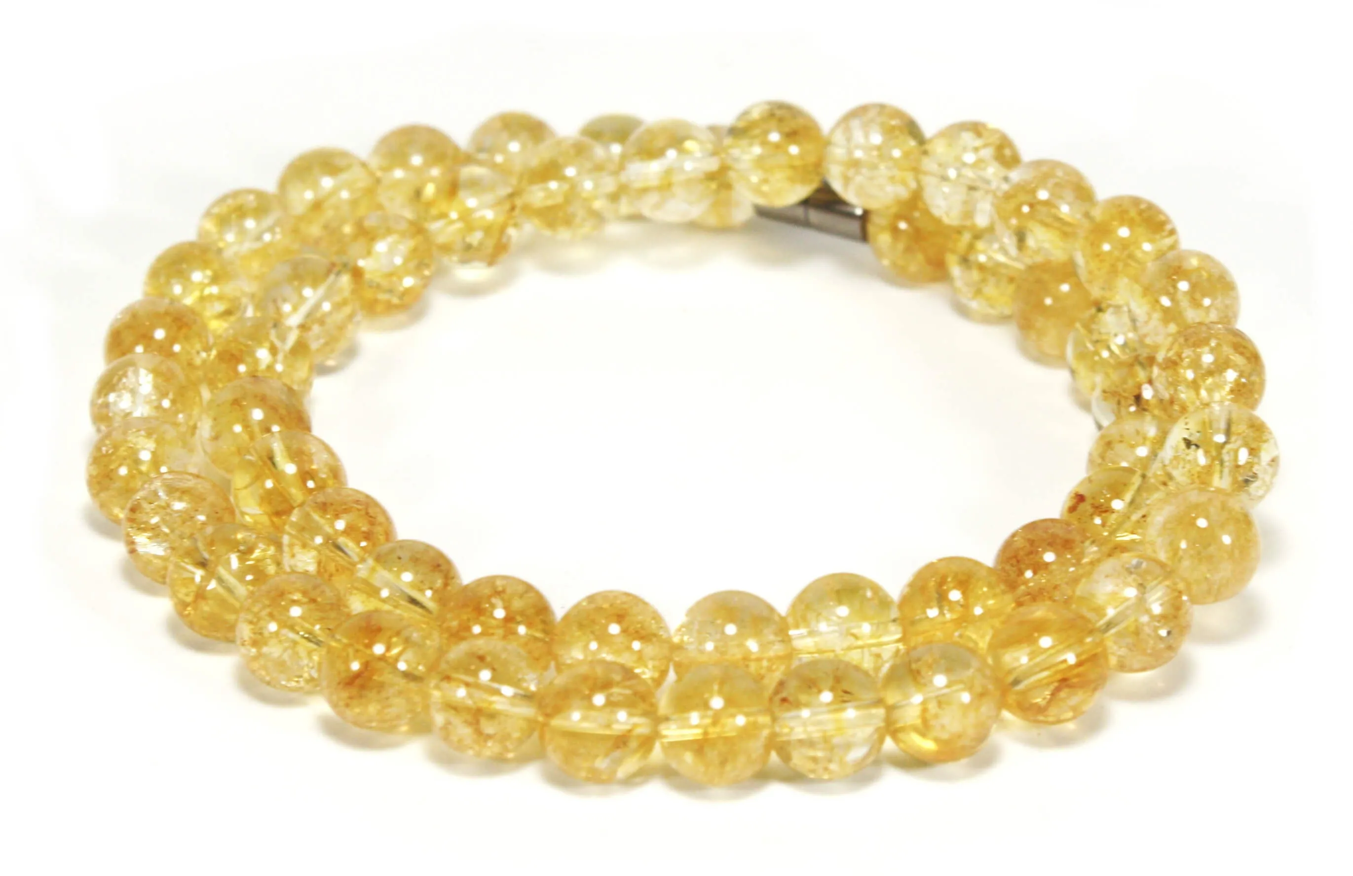 10mm Citrine Birthstone Necklace - Crystal Healing Jewelry for Self-Confidence