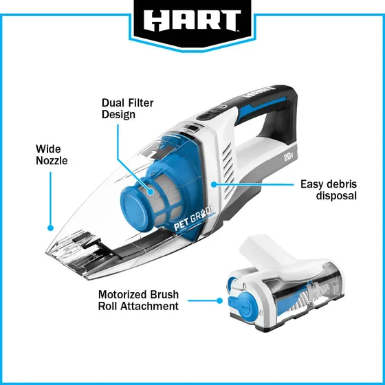 20V Hand Vacuum Kit with Motorized Brush Roll