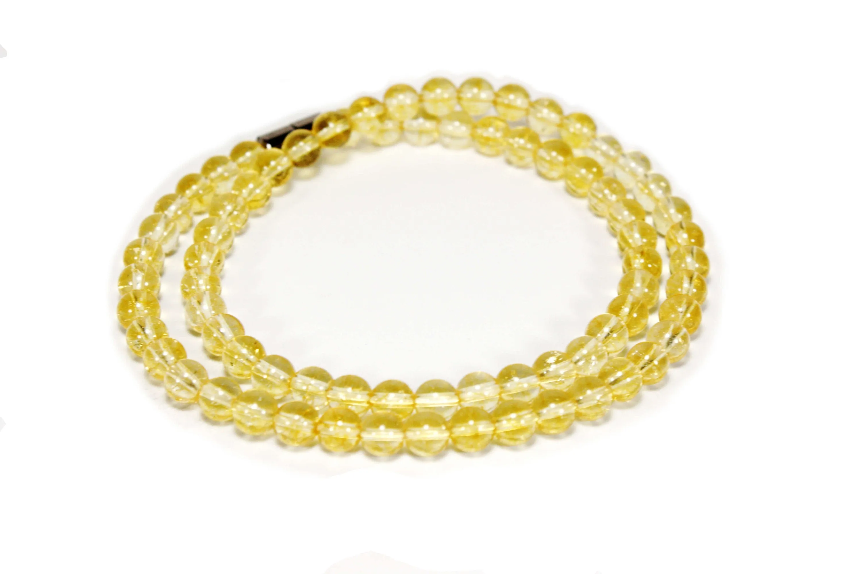 6mm Citrine Birthstone Necklace - Crystal Healing Jewelry for Self-Confidence