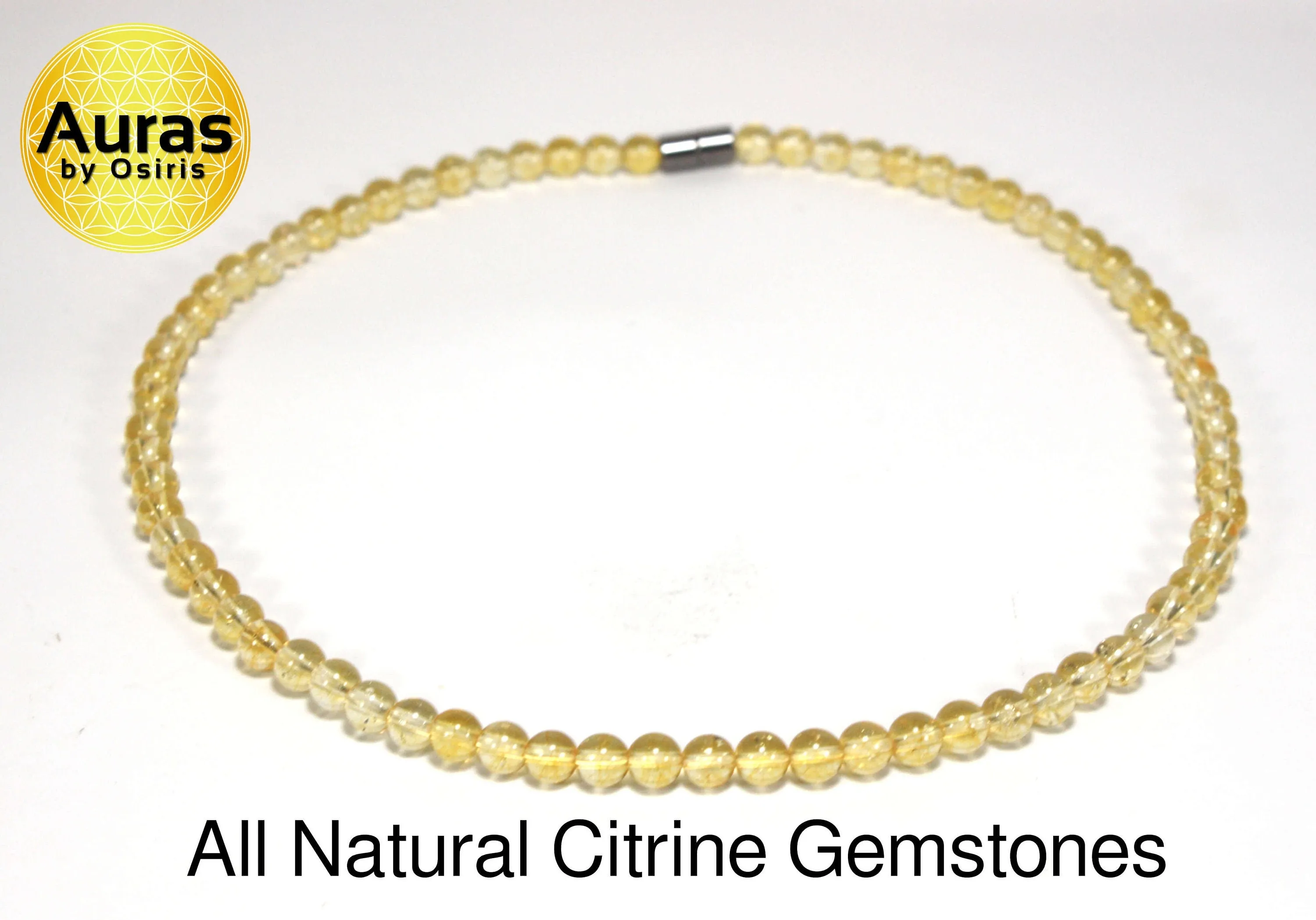 6mm Citrine Birthstone Necklace - Crystal Healing Jewelry for Self-Confidence