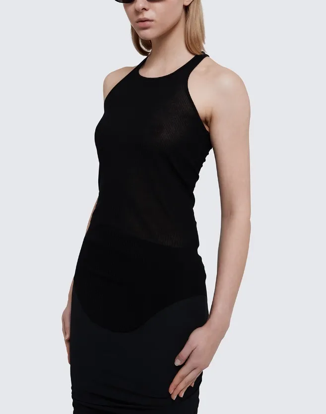 Casual Style Sleeveless Halter Neck Plain Cotton Logo