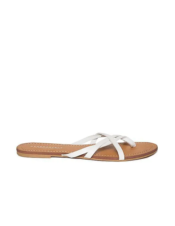 Aeropostale Criss Cross Strap Sandals Moda manica lunga in pizzo con scollo a V manica lunga magliette lavorate a maglia casual 