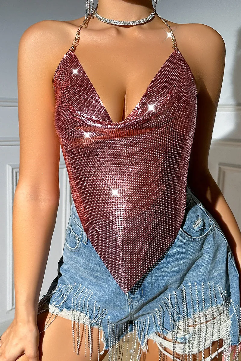 Alluring Sequin Halter