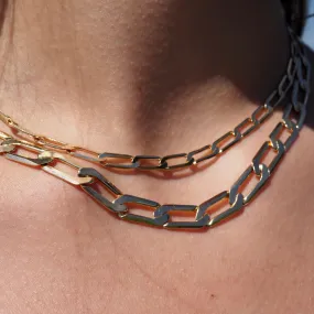 Flat Linked Chain Necklaces