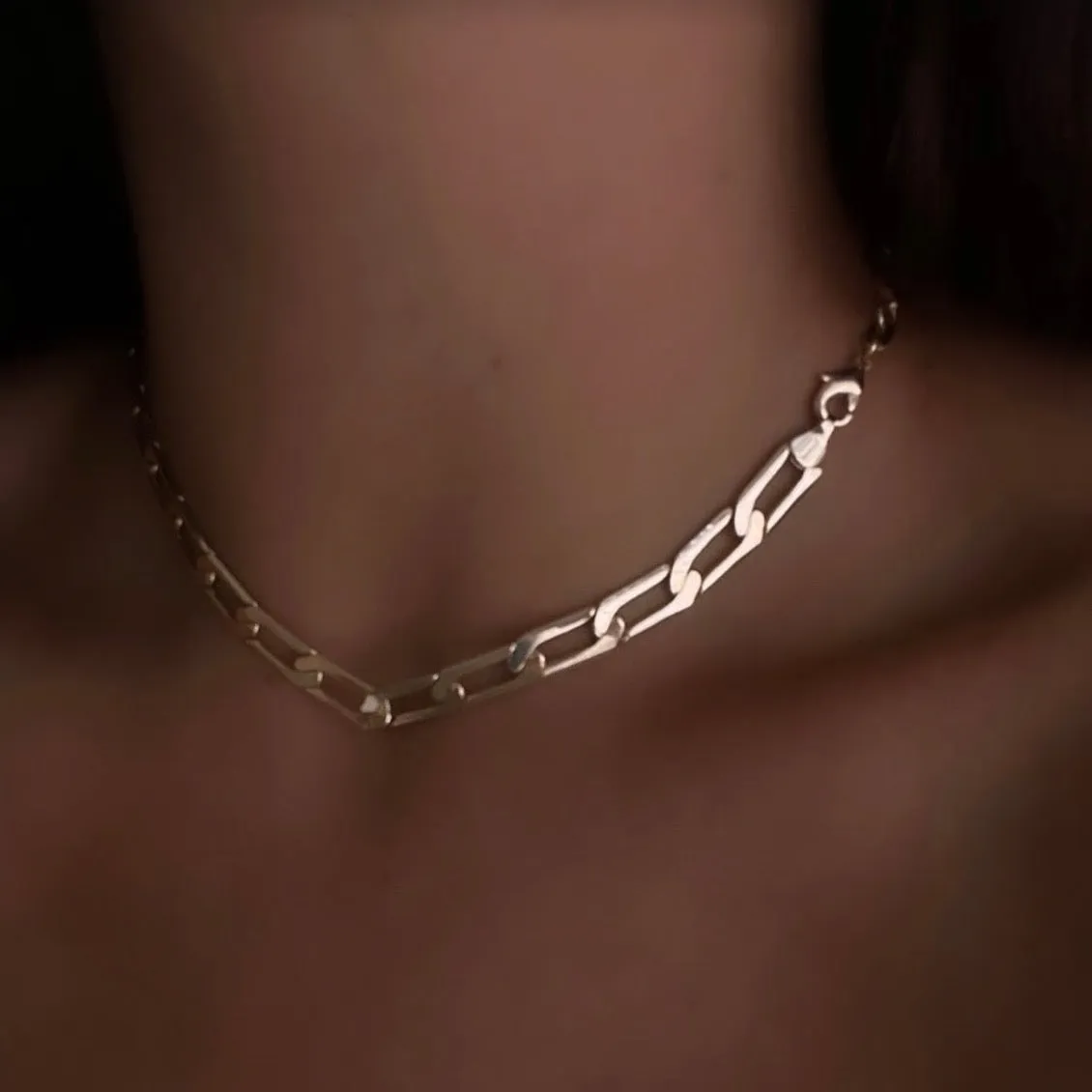 Flat Linked Chain Necklaces