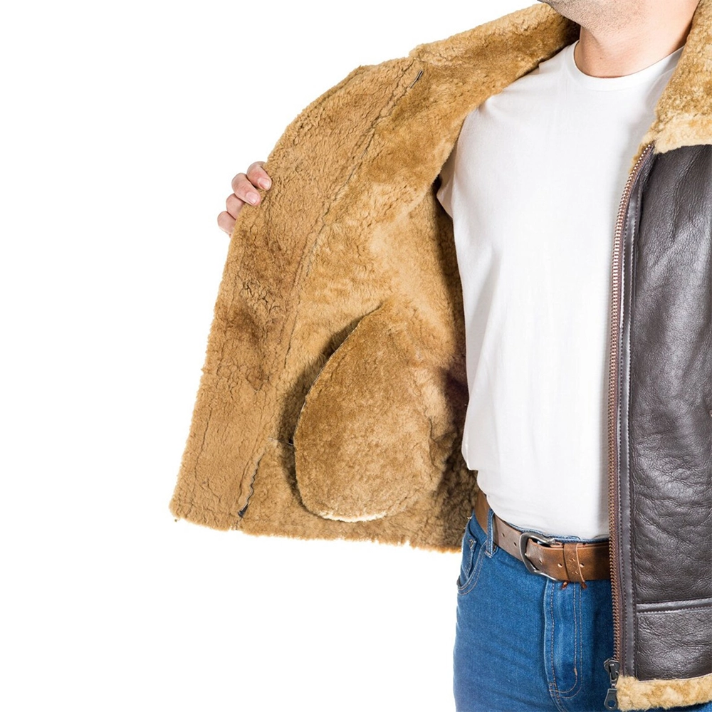 RAF Bomber jacket | Black Leather Shearling B3