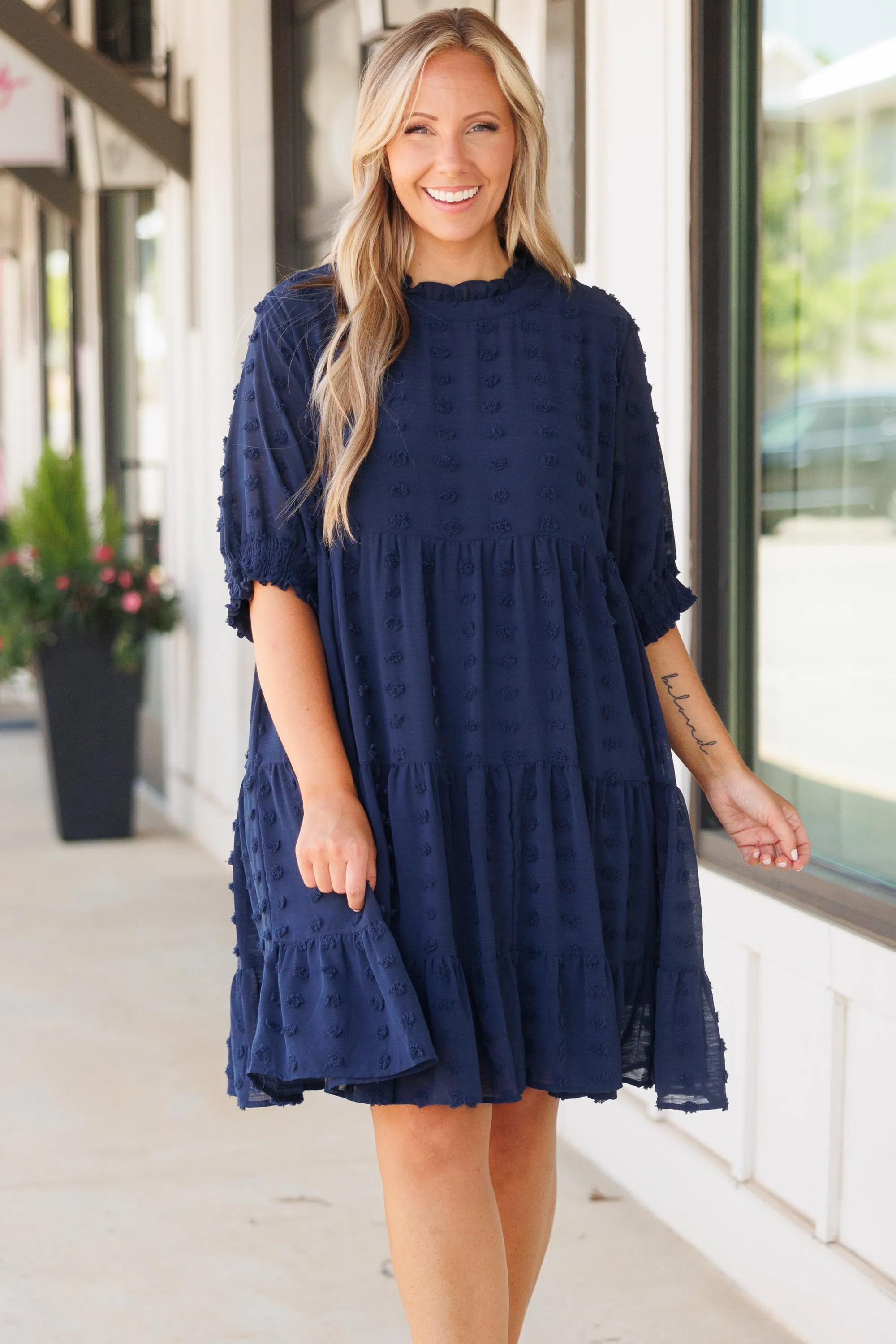 Navy Be My Guide Dress