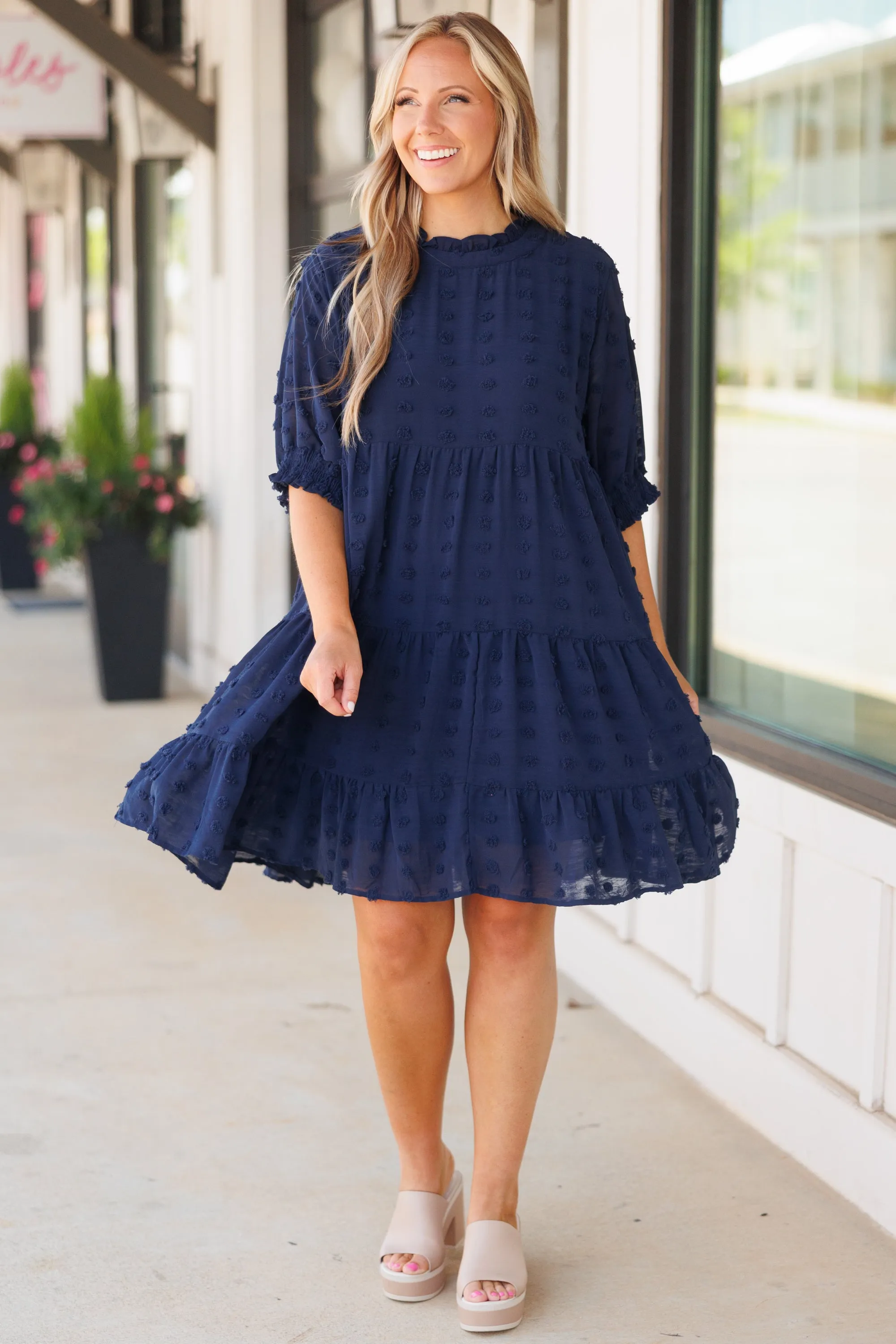 Navy Be My Guide Dress