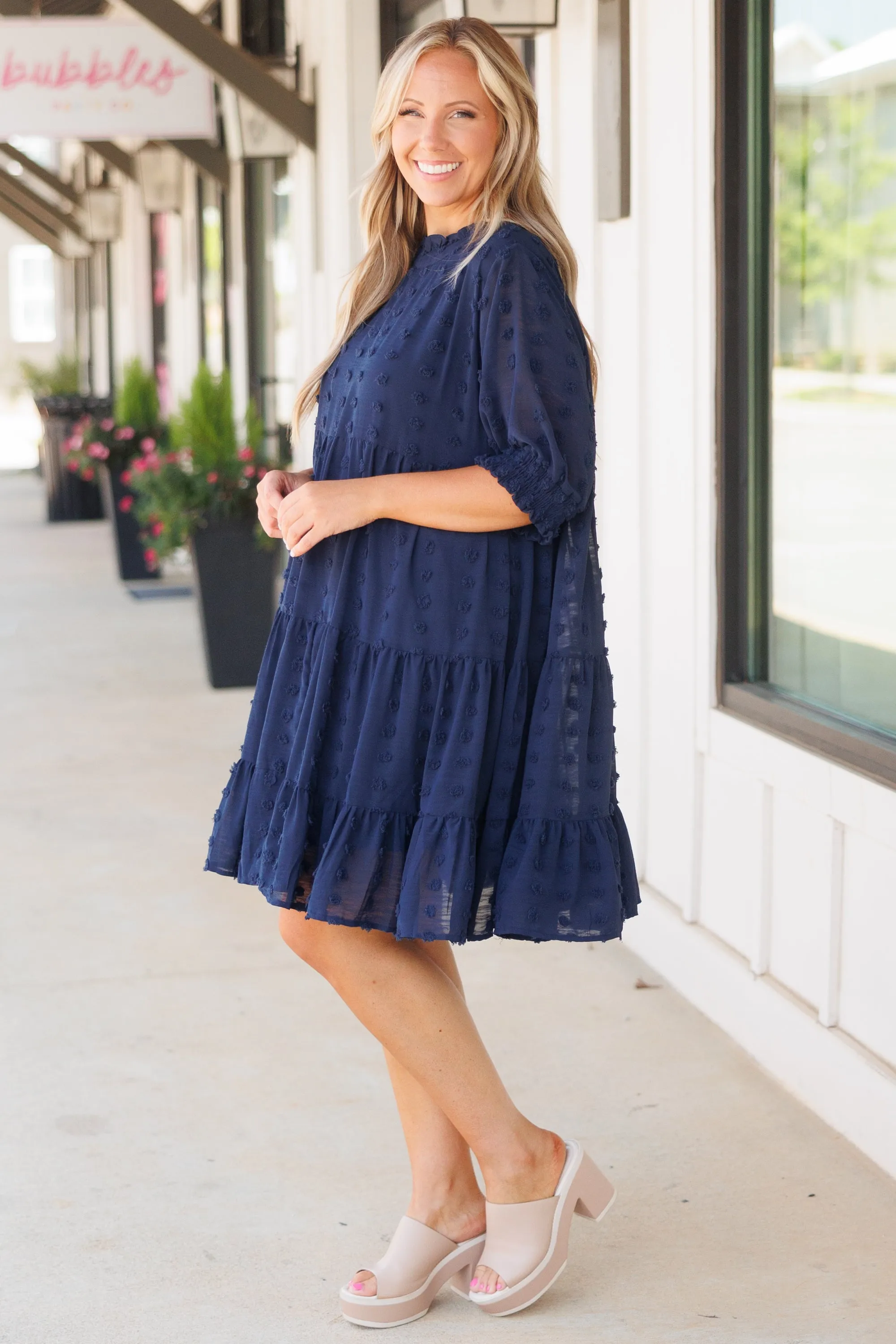 Navy Be My Guide Dress