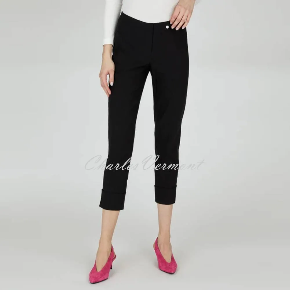 Black Cropped Trouser - Robell Bella 09