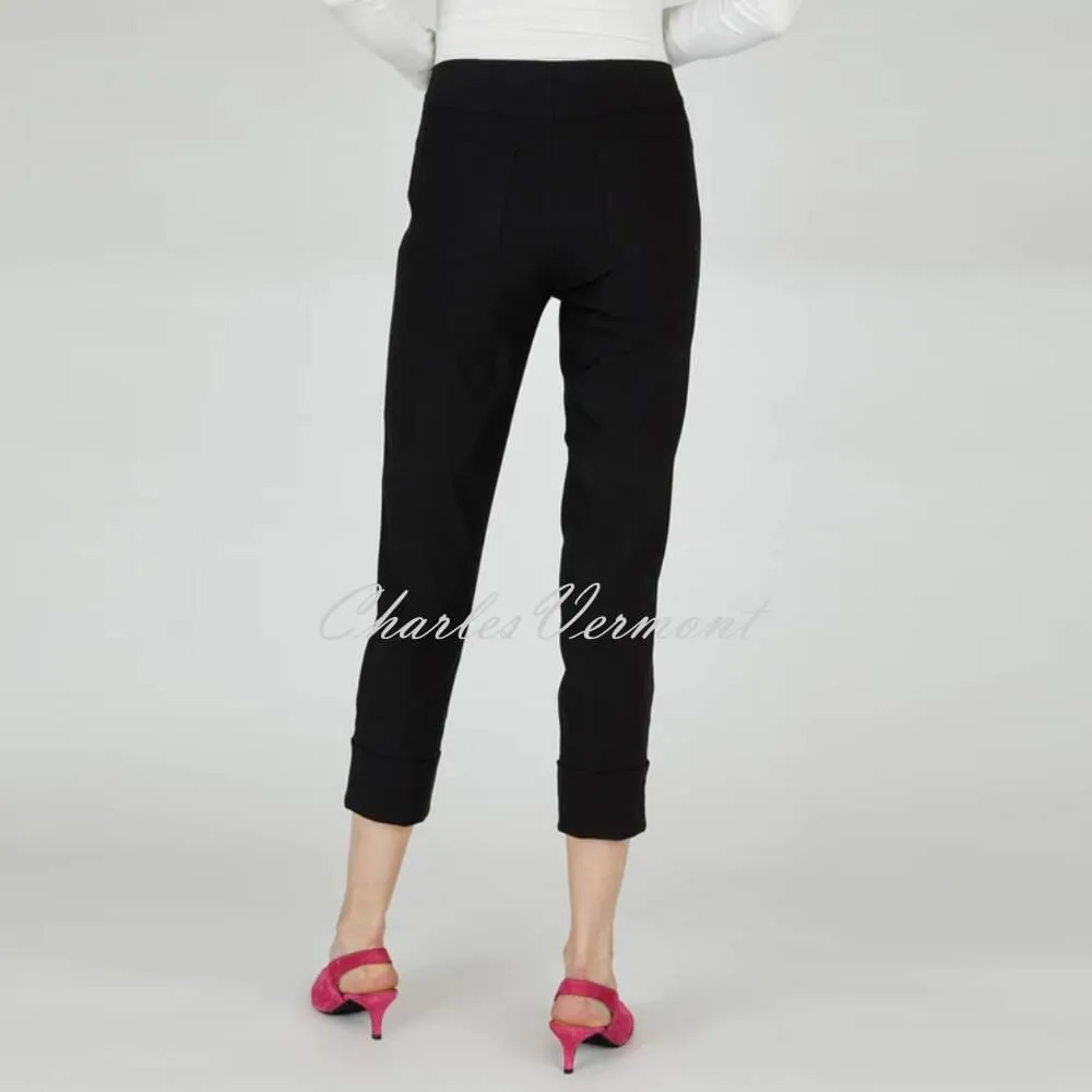 Black Cropped Trouser - Robell Bella 09