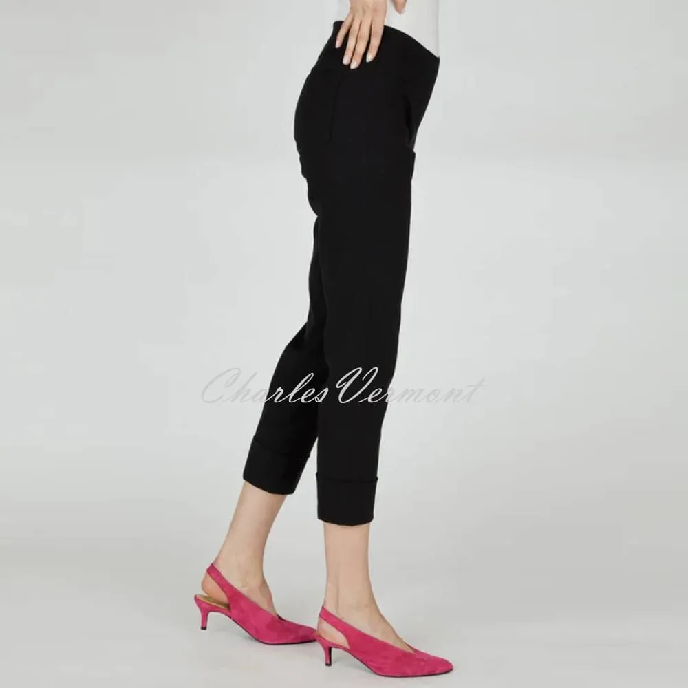 Black Cropped Trouser - Robell Bella 09