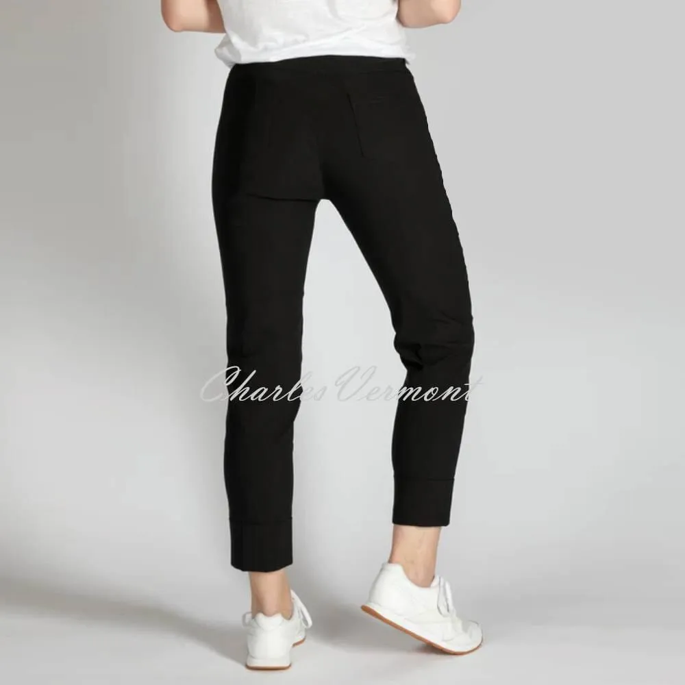 Black Cropped Trouser - Robell Bella 09