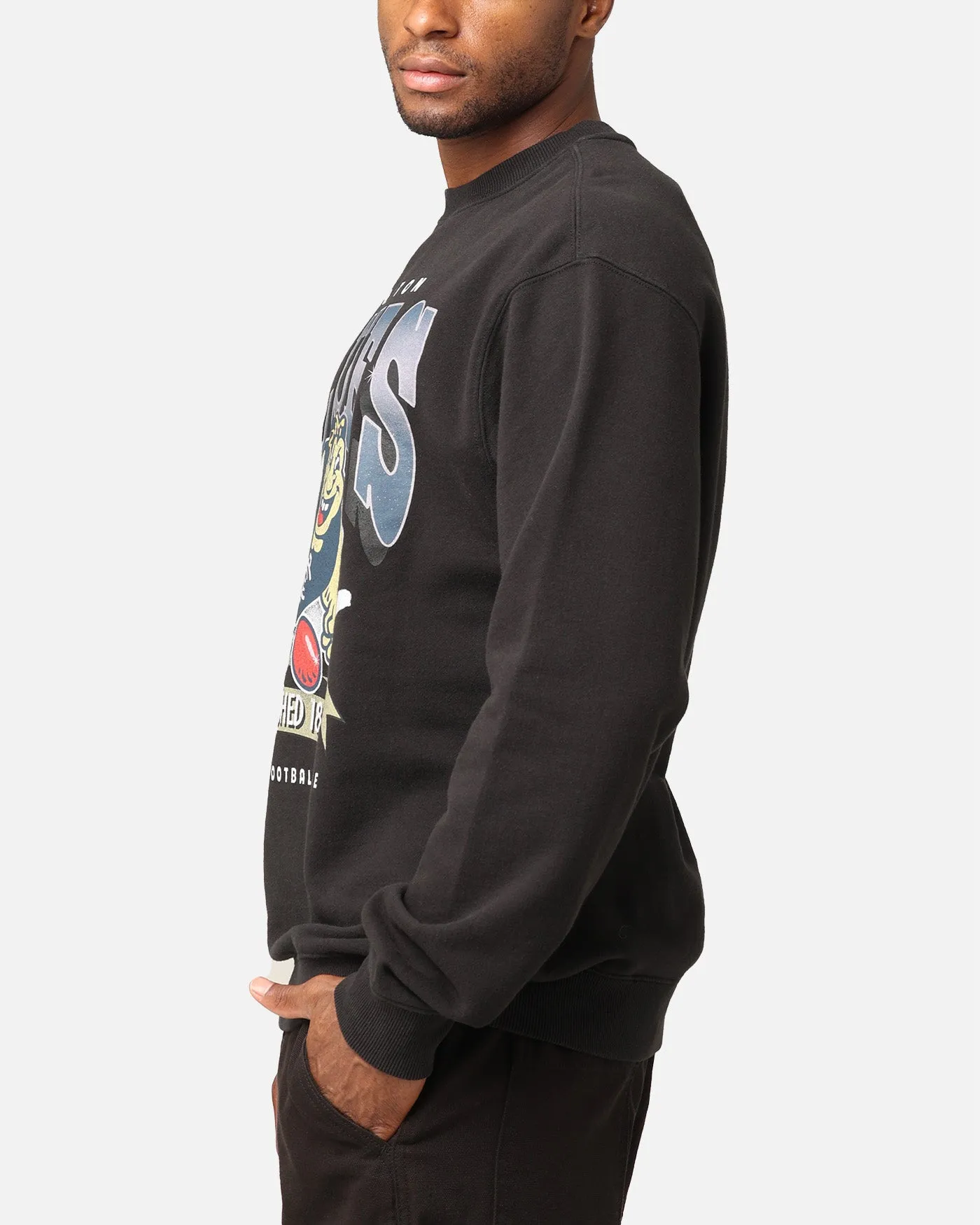 Faded Black Character Crewneck by Mitchell & Ness