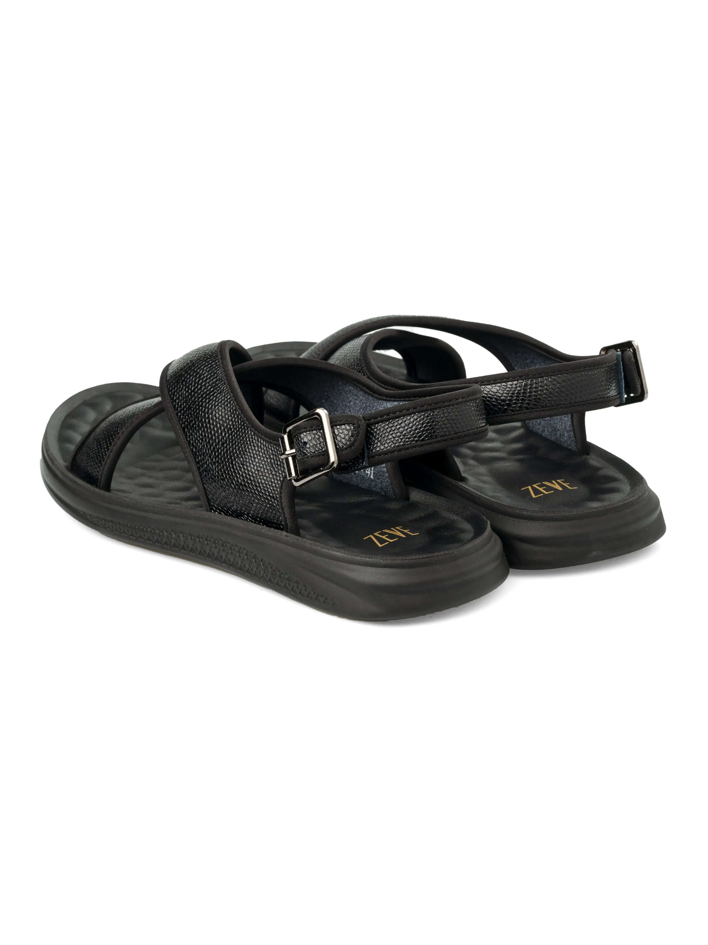 Slingback Sandal - Black Phyton