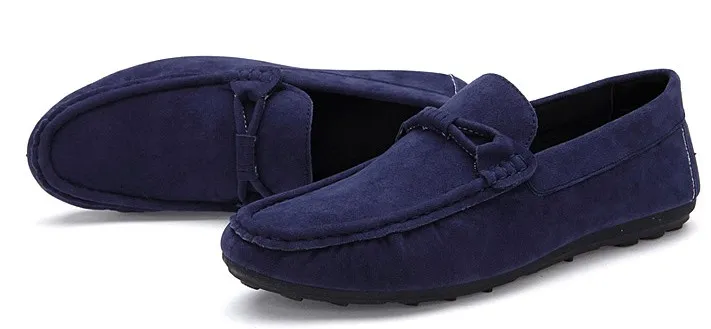 Blue Navy Suede Men's Loafers