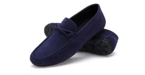 Blue Navy Suede Men's Loafers