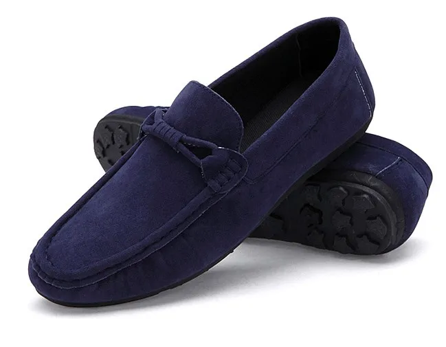 Blue Navy Suede Men's Loafers