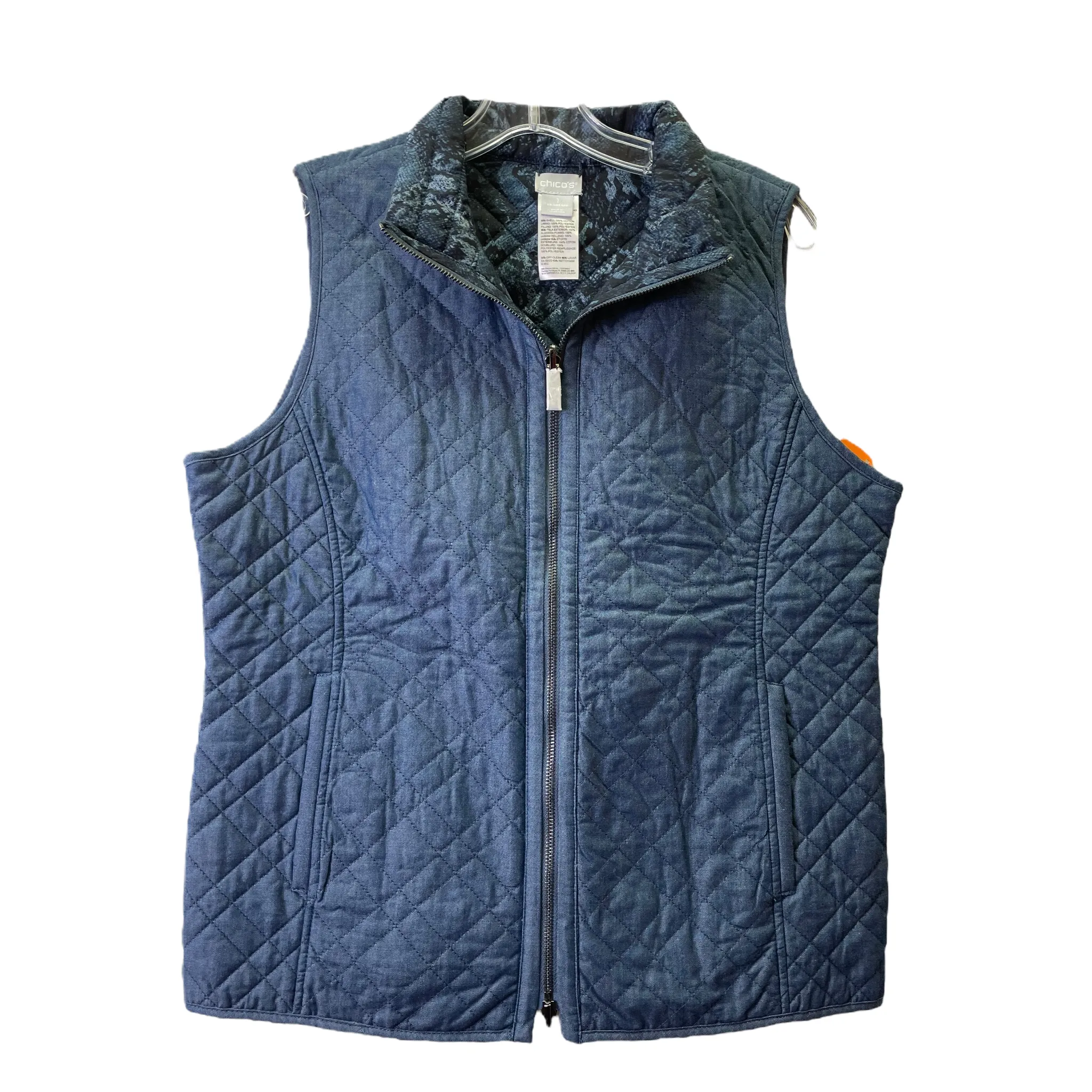 Blue Puffer Vest by Chicos in M