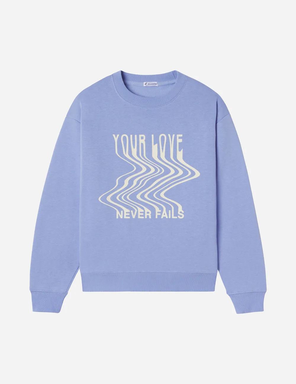 Blue Unisex Crewneck with Love Never Fails