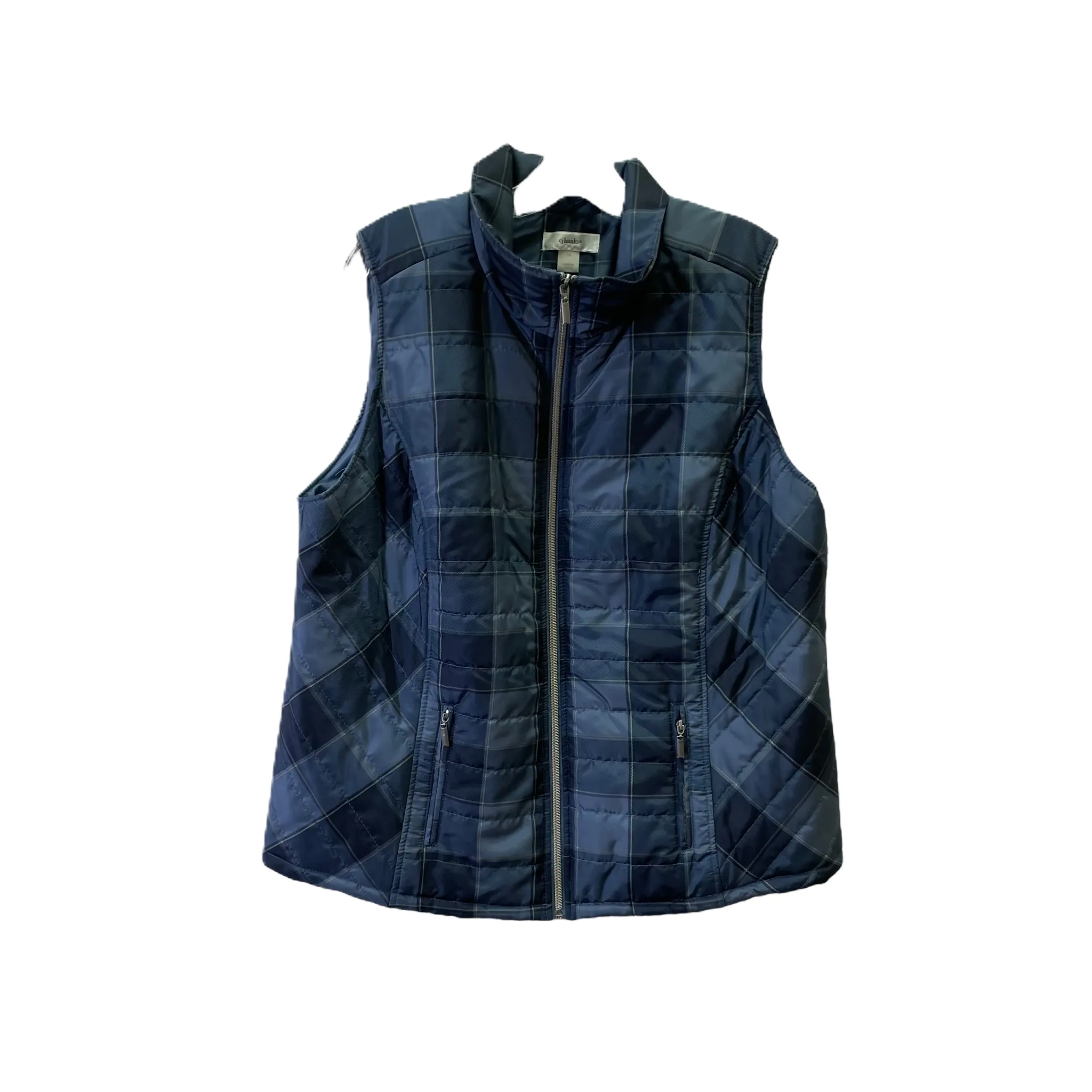 Blue Puffer Vest by CJ Banks in 1X