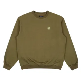 Bronze56K Olive B Logo Crewneck