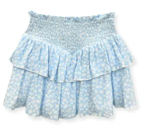 Brooke Print Skirt in Blue Ditsy Floral by KatieJ Tween