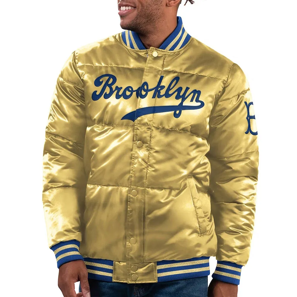 Brooklyn Dodgers Cooperstown Collection Bronx Satin Puffer Jacket