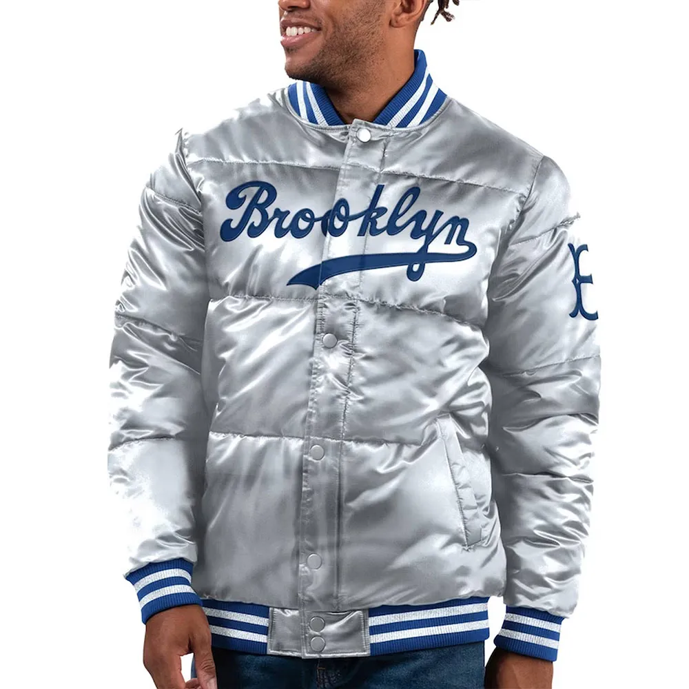 Brooklyn Dodgers Cooperstown Collection Bronx Satin Puffer Jacket