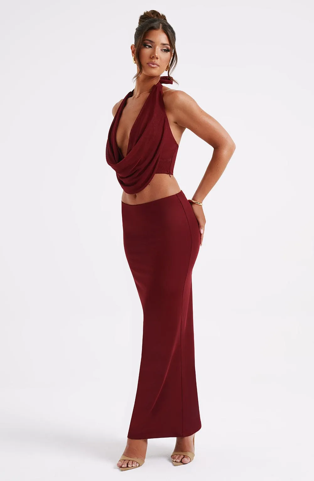 Maxi Skirt - Burgundy