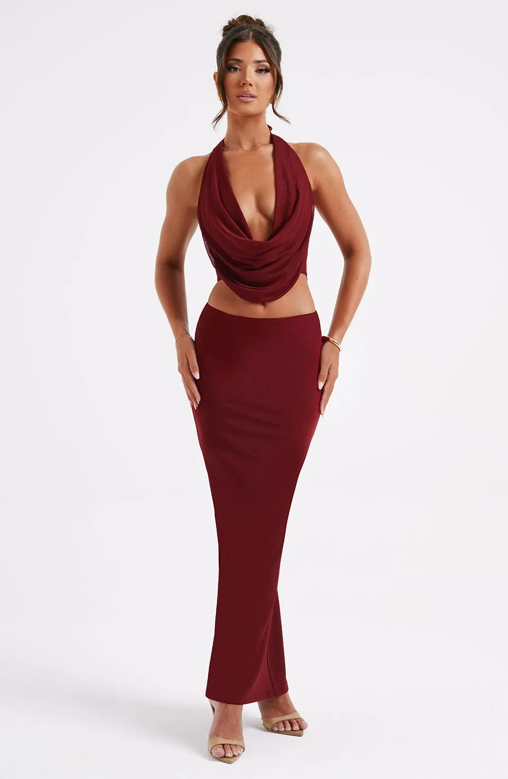 Maxi Skirt - Burgundy