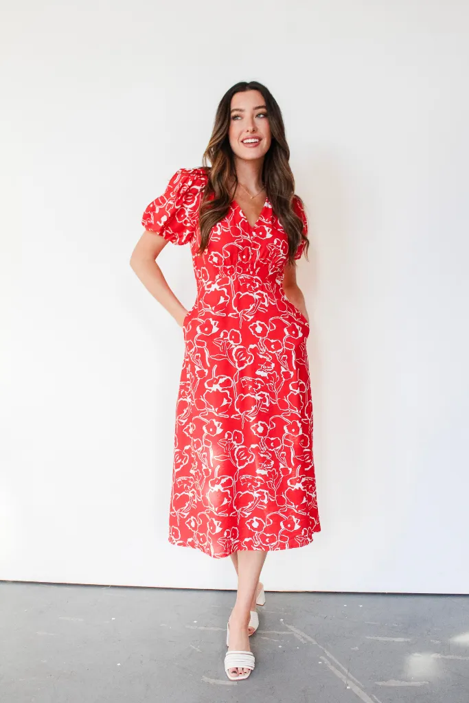 Red Midi Dress