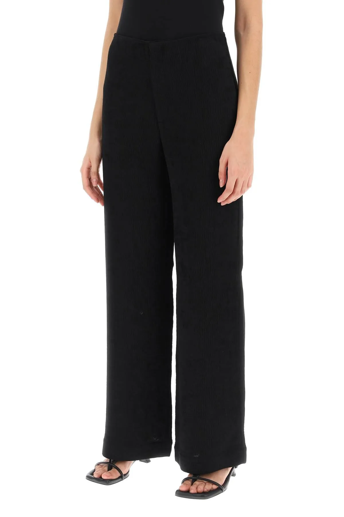 By Malene Birger marchei wide leg pants in BLACK