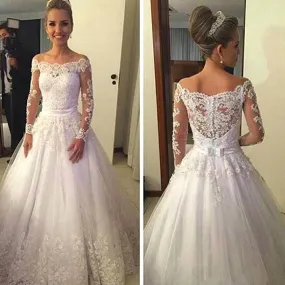 Affordable Lace Tulle Wedding Party Dress