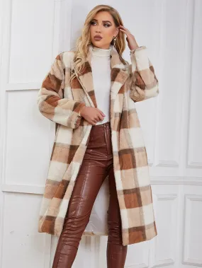 Chic Burgundy Winter Fur Jacket Women Cozy Eco-friendly