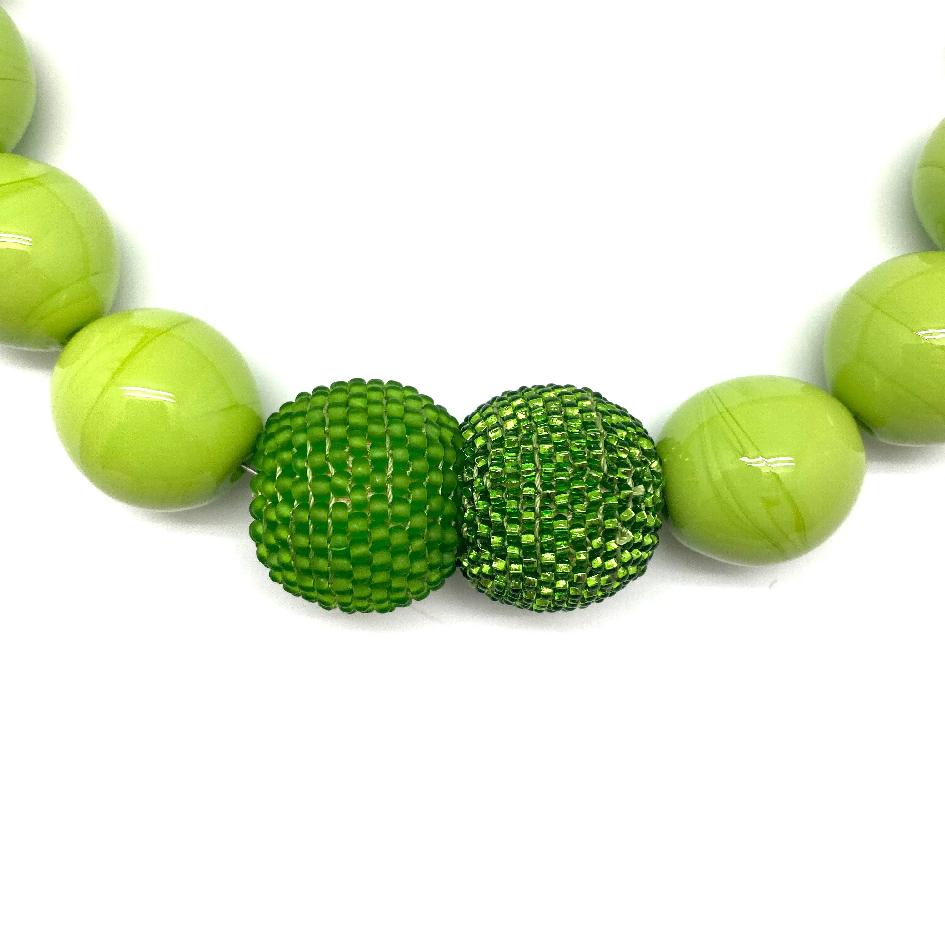 Elegant Green Glass Necklace