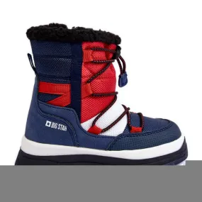 Children's Insulated Snow Boots With Zipper Navy Blue Big Star MM374194
