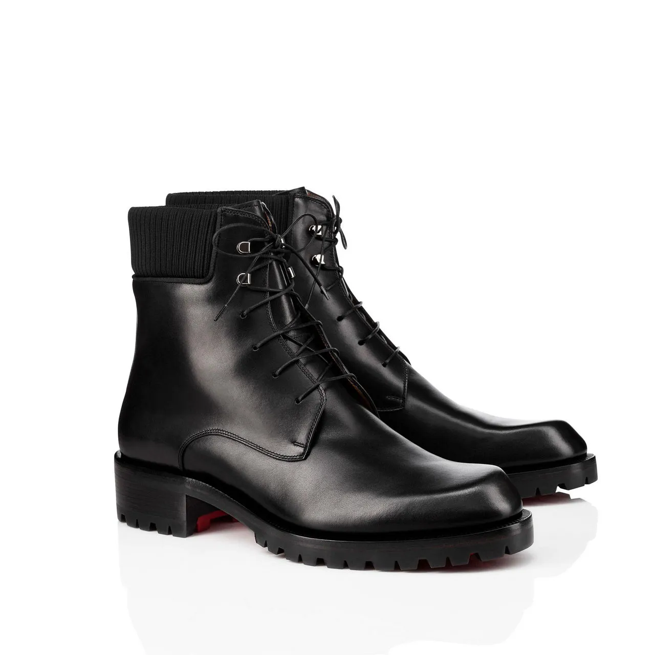 Christian Louboutin Trapman Leather Ankle Boots Black