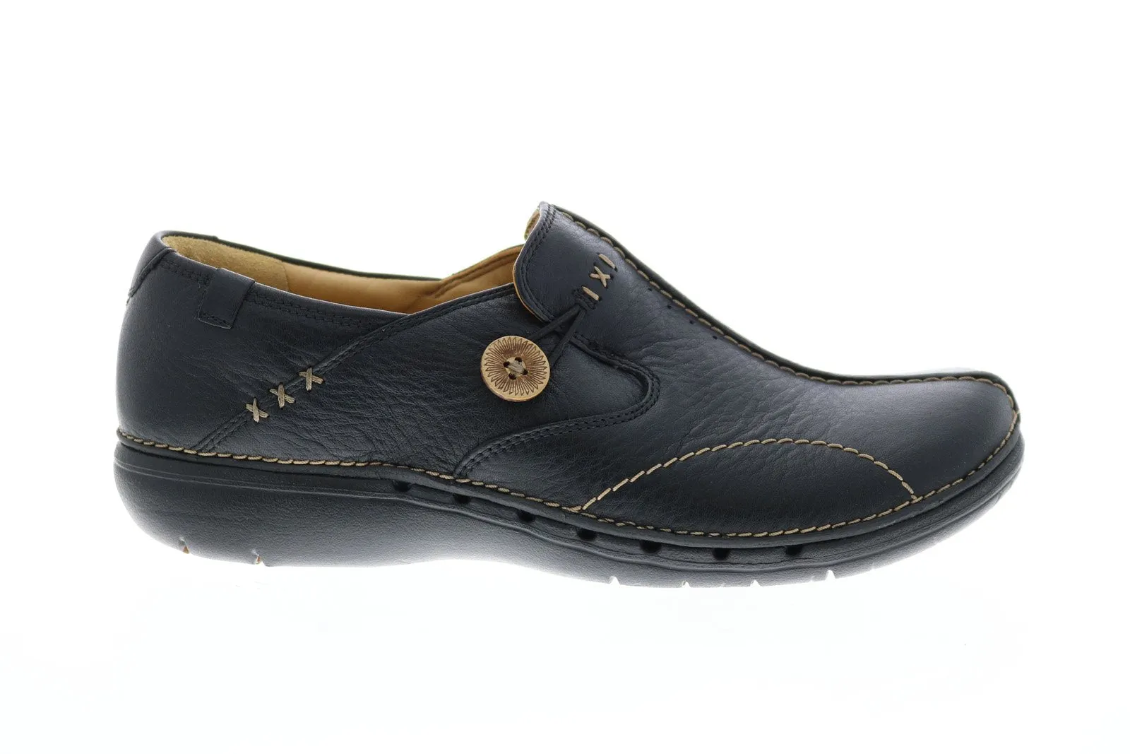 Clarks Black Leather Loafers