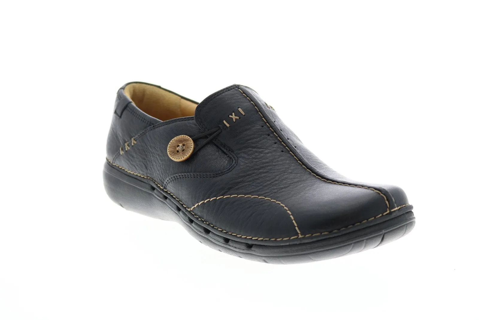 Clarks Black Leather Loafers