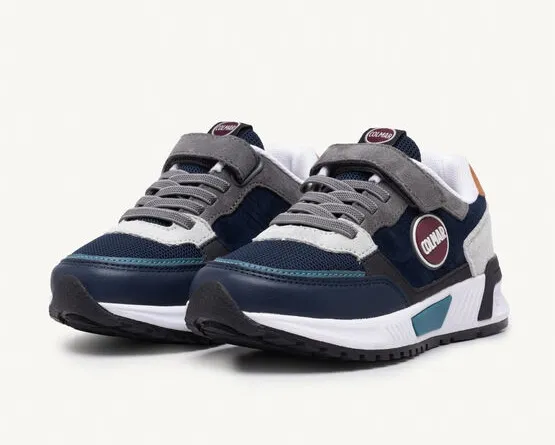 SNEAKERS COLMAR BAMBINO DALTON CROSS NAVY-LT GRAY-TEAL BLUE Y11 TG:36>39 DALT C Y11/B