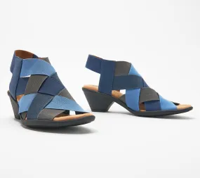 Comfortiva Farrow Block Heel Sandals with Cross Straps