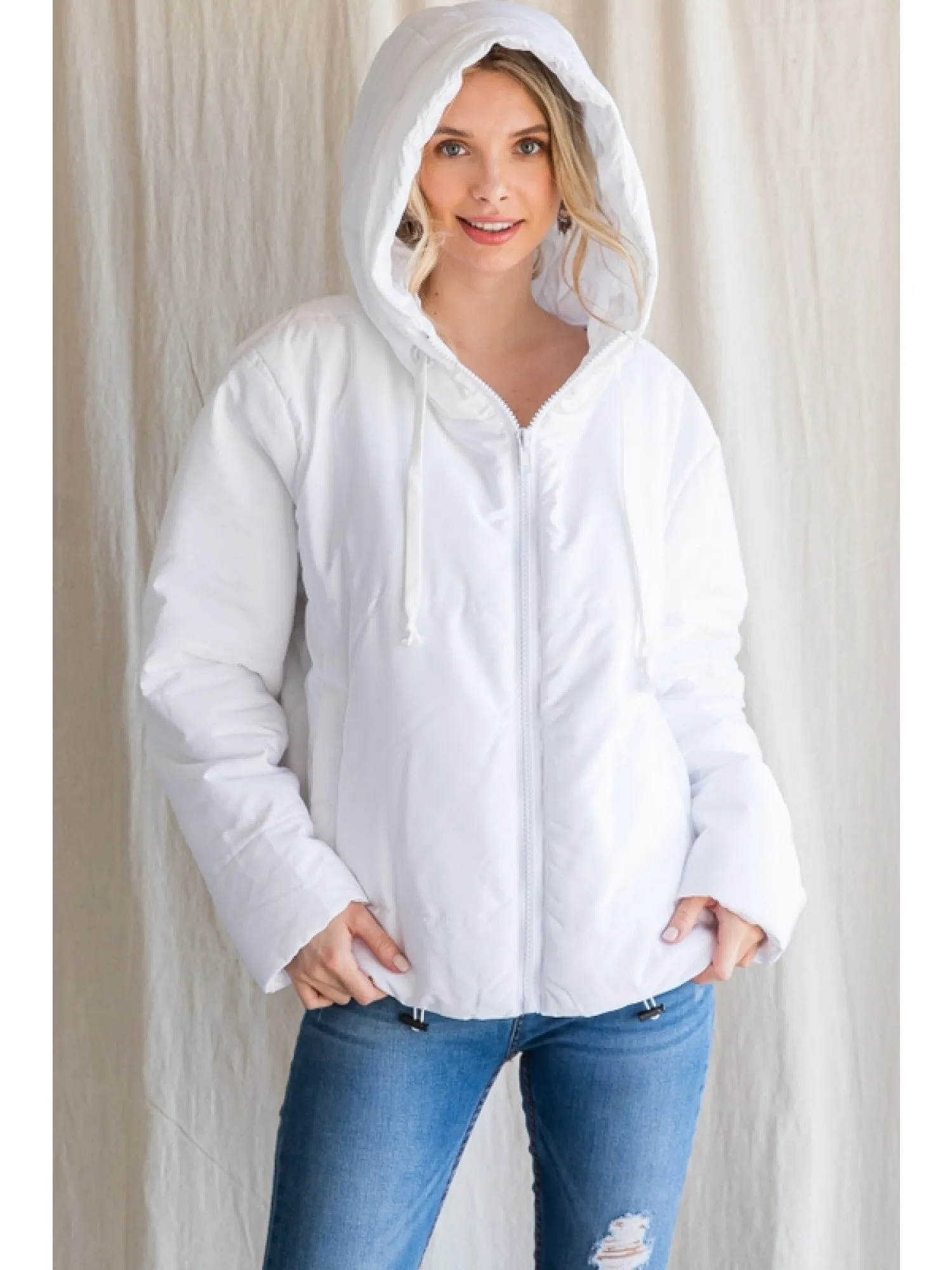 Coziness White Puffer Jacket