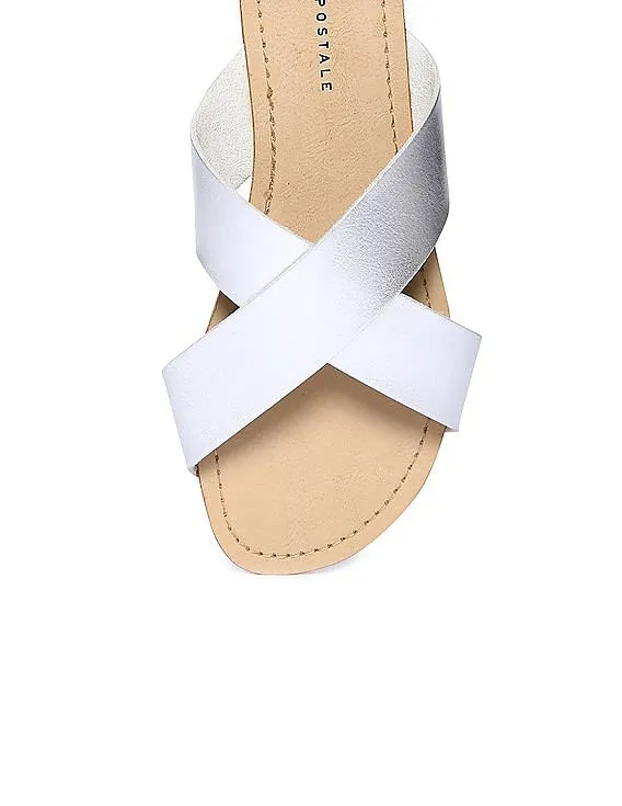 Strappy Sandals with Crossed Straps for Women