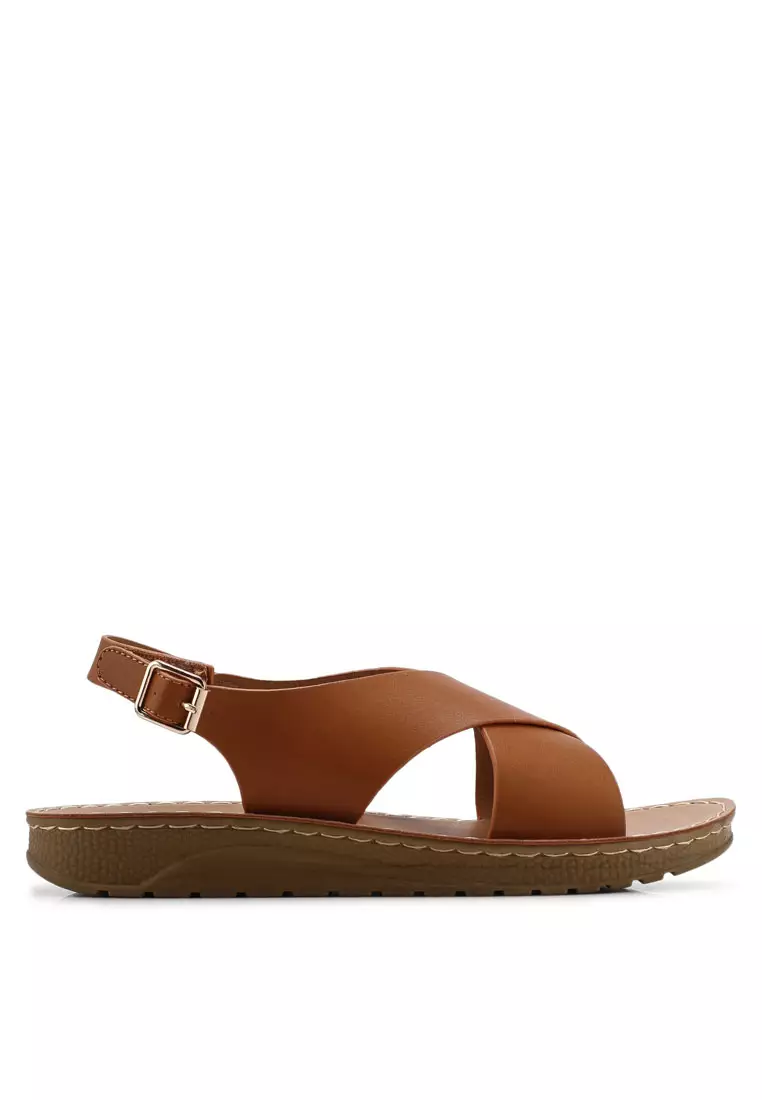 Cross-Strap Sandals