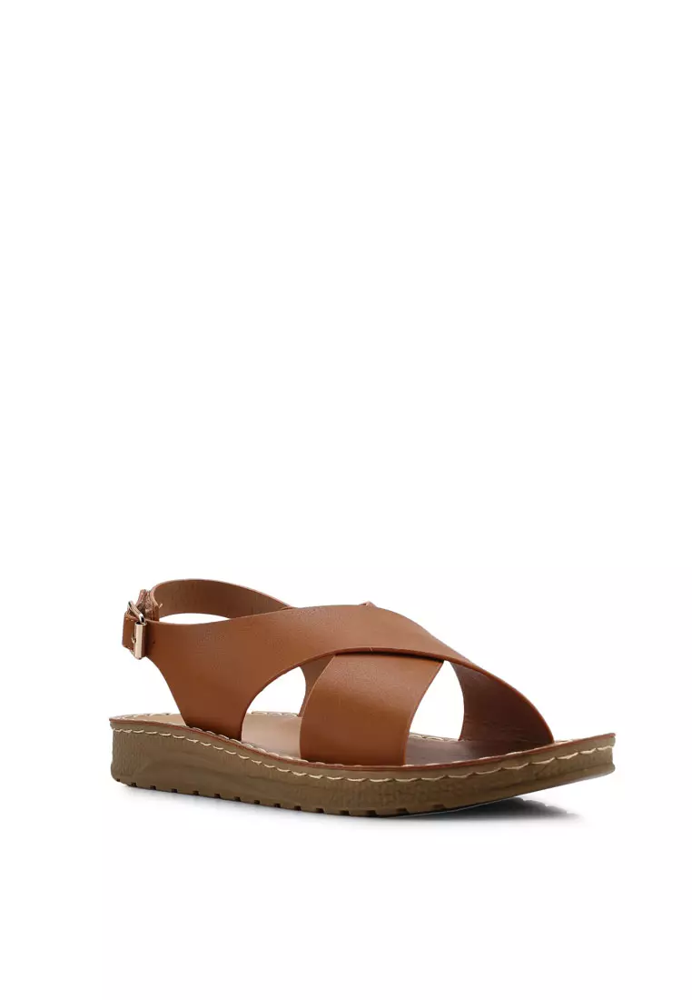 Cross-Strap Sandals