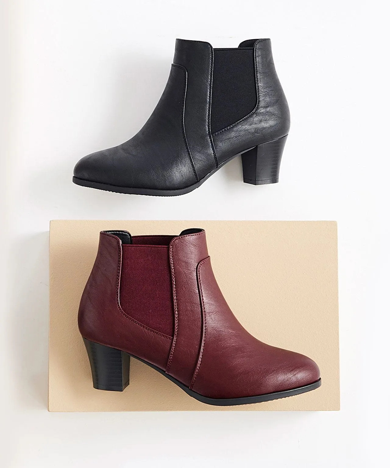 Heeled Cushion-Walk Boots